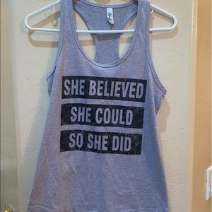 Next Level, medium, gray workout tank